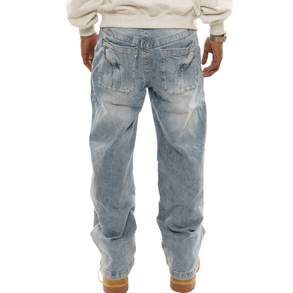 Baggy Round Pocket Denim Jeans