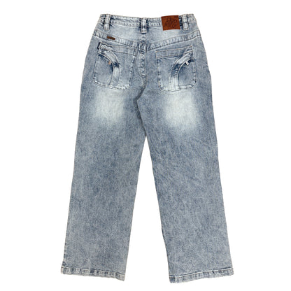 Baggy Round Pocket Denim Jeans