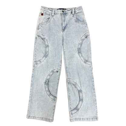 Baggy Round Pocket Denim Jeans