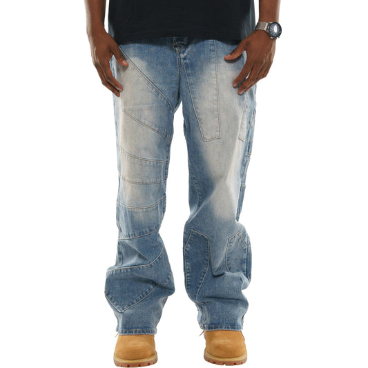 Baggy Panel Denim Jeans