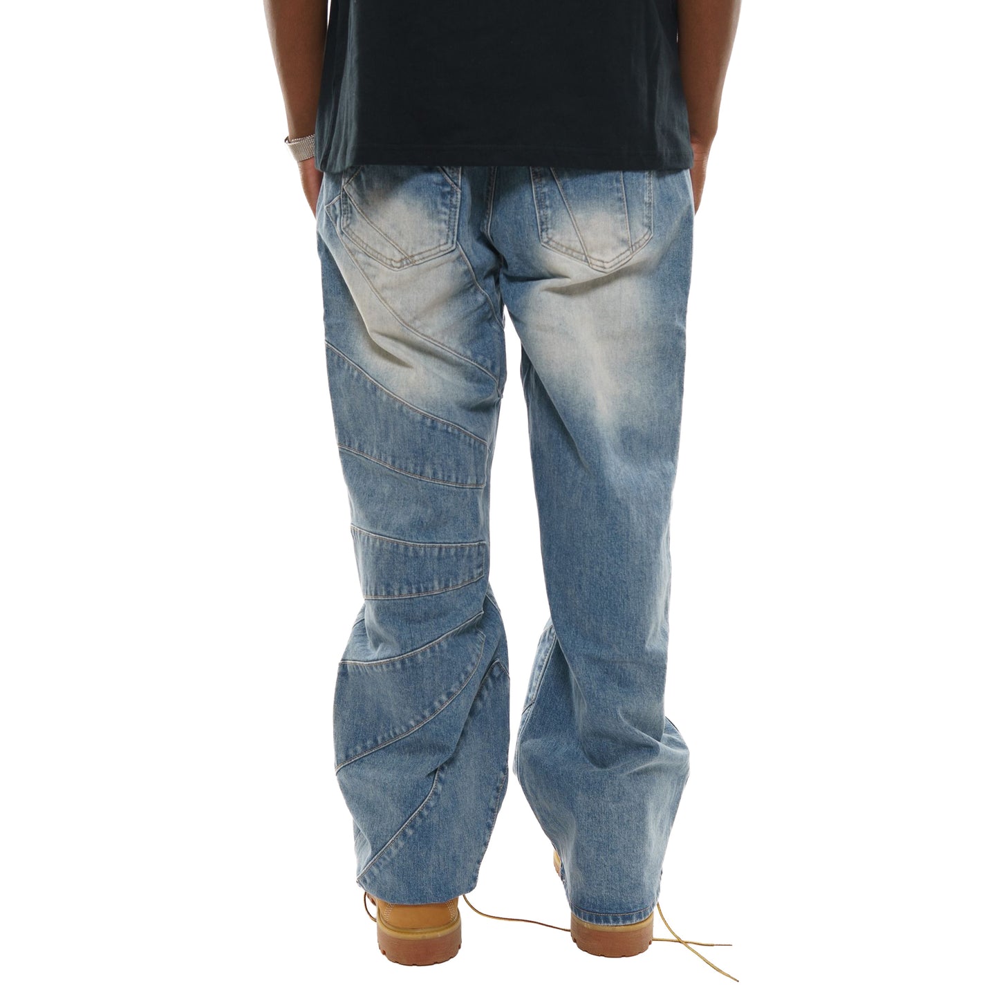 Baggy Panel Denim Jeans
