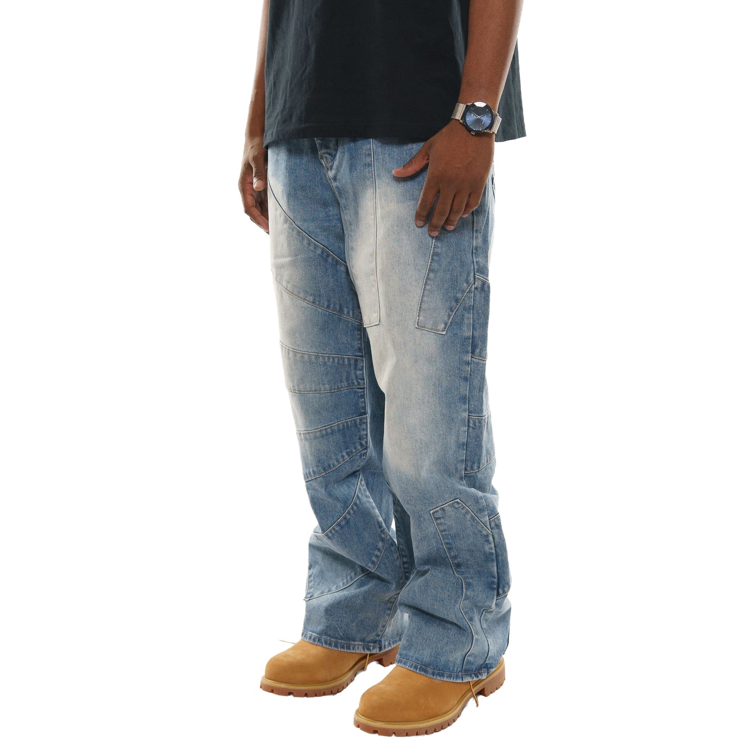 Baggy Panel Denim Jeans