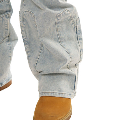 Baggy Panel Denim Jeans