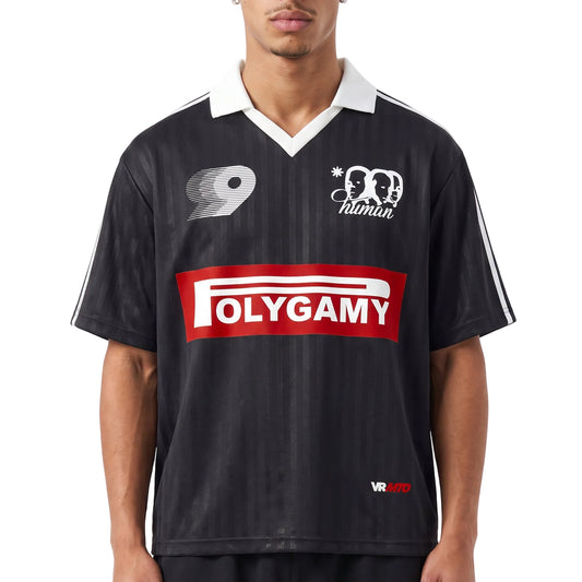 Polygamy striped soccer jersey