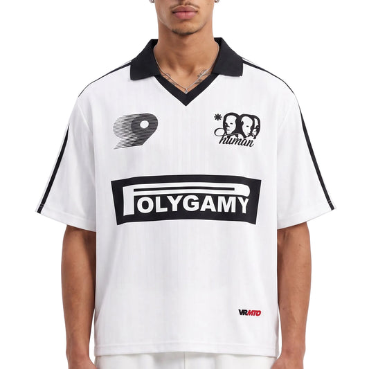 Polygamy striped soccer jersey