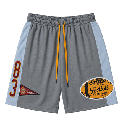 Patchwork jersey short