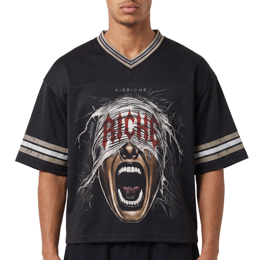 Night Scream Striped Soccer Jersey