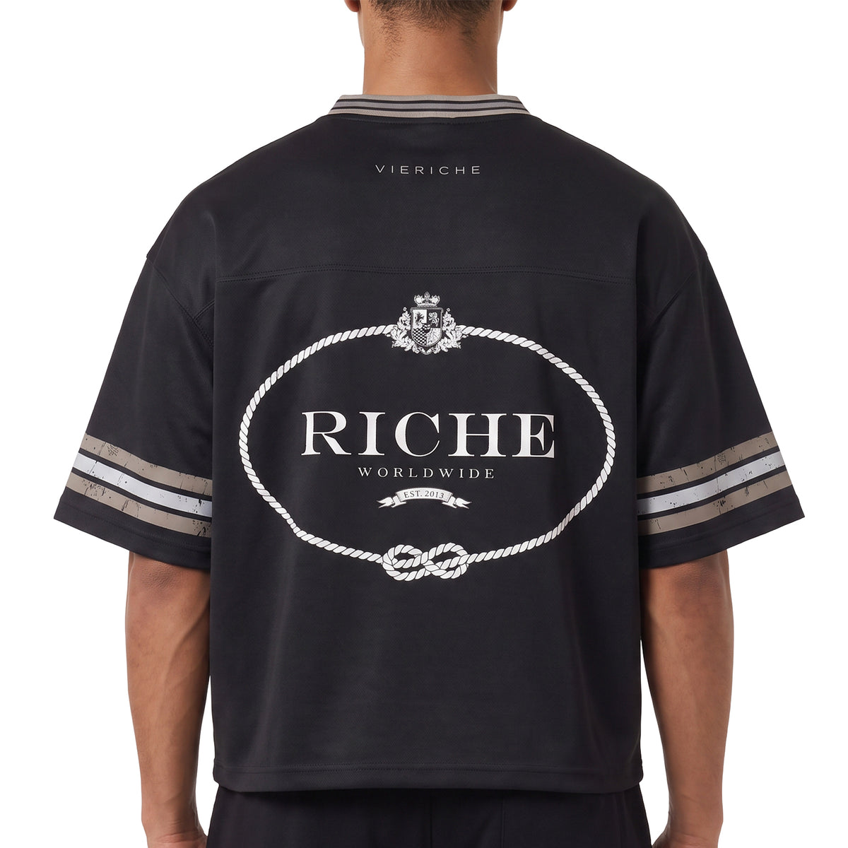 Night Scream Striped Soccer Jersey Streetwear VR-MTO - 2 | Vie-Riche