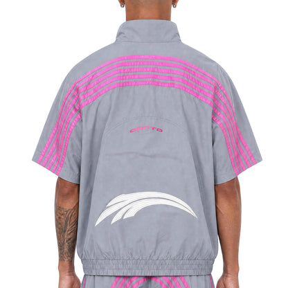 5 stripe nylon short set