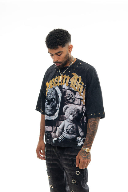 Stray dream big wide & crop fit tee Black by Stray - 3