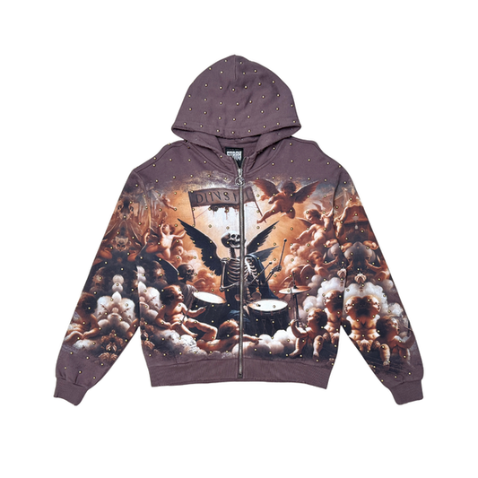 Drummer full-zip hoodie by Stray - 1 | Vie+Riche