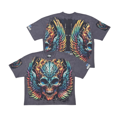 Burning skull tshirt