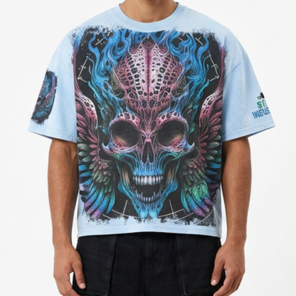 Burning skull tshirt