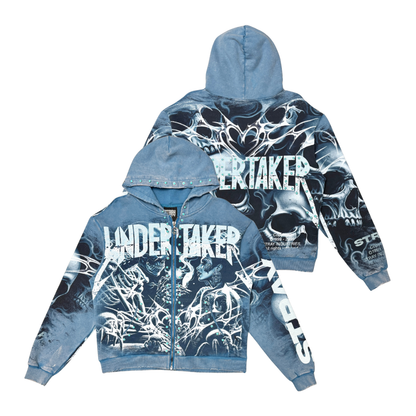 Under taker zipper hoodie