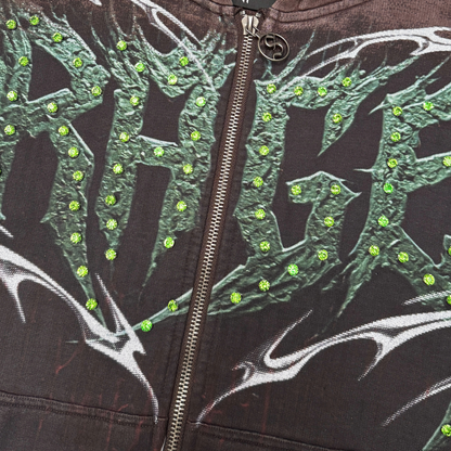 Rage deathmetal zipper hoodie