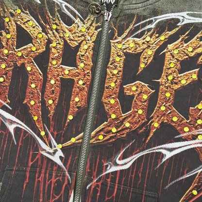 Rage deathmetal zipper hoodie