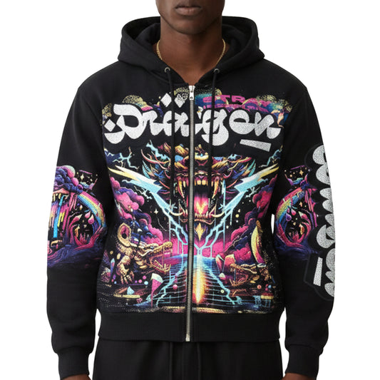 Dragon zipper hoodie