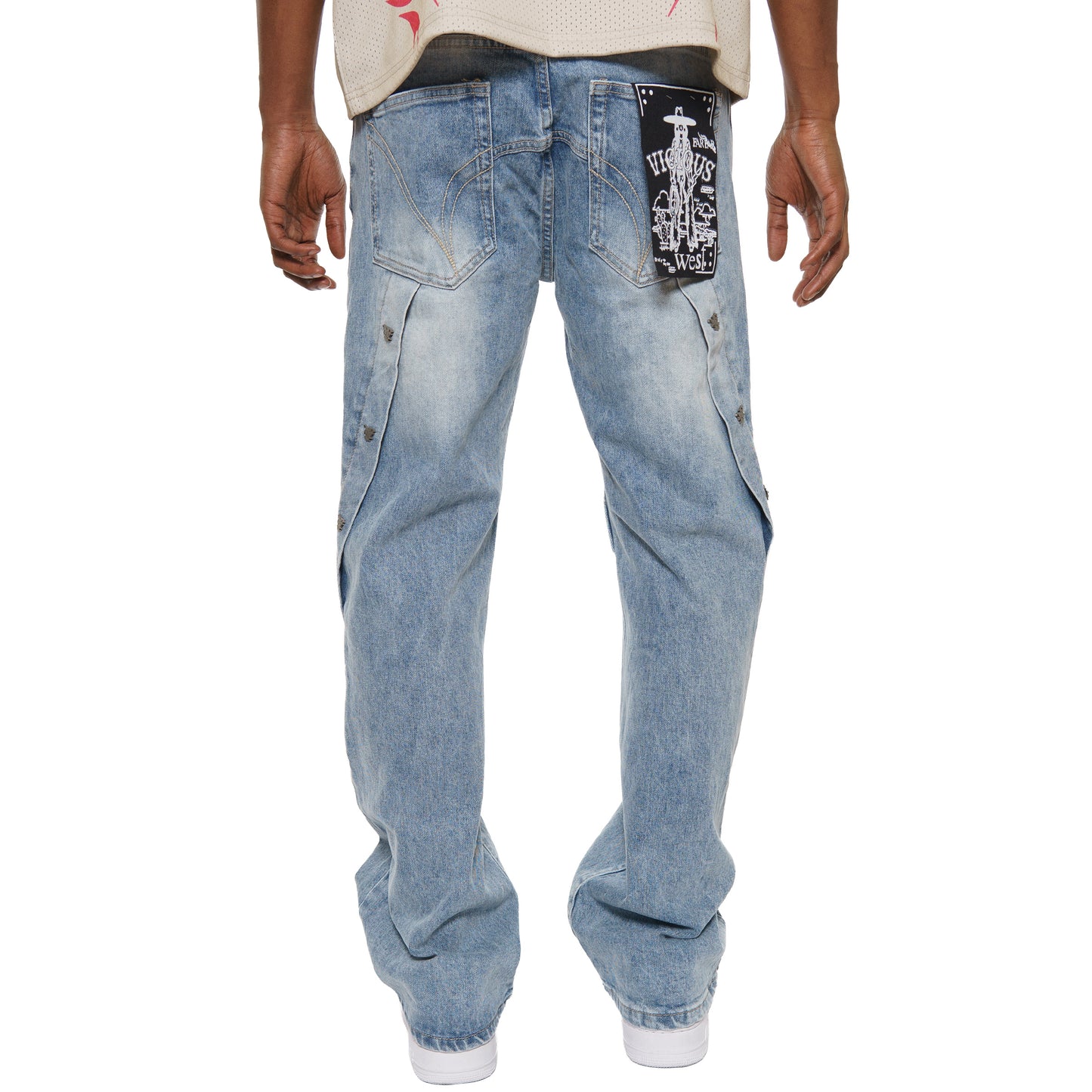 Studded premium western fit denim pant