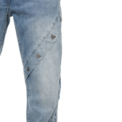 Studded premium western fit denim pant