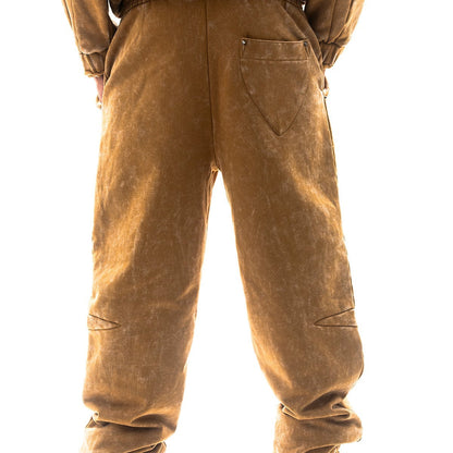 Garment-dyed heavyweight cotton fleece sweatpants