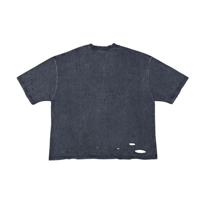 Distressed logo washed tee by Unknown - 4 | Vie+Riche