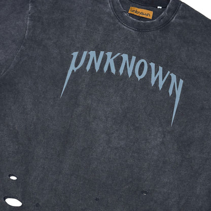 Distressed logo washed tee by Unknown - 5 | Vie+Riche