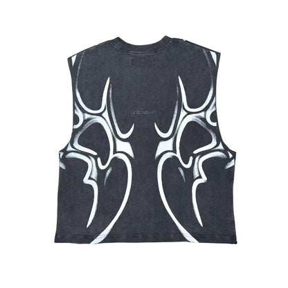 Printed sleeveless tee by Unknown - 4 | Vie+Riche
