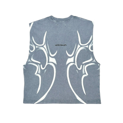 Printed sleeveless tee