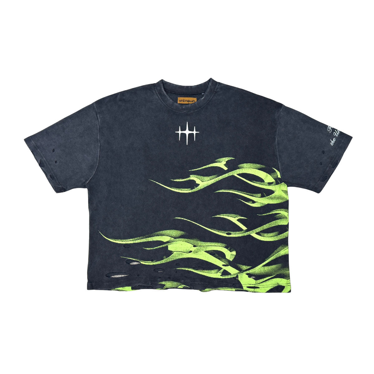 Metalic flames tee by Unknown - 3 | Vie+Riche