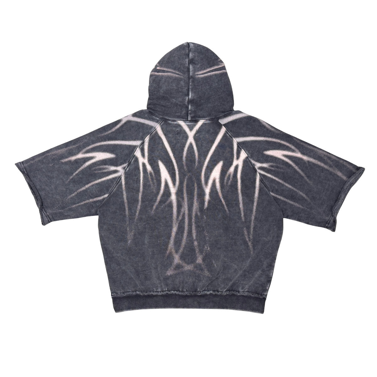 Short sleeve printed hoodie by Unknown - 4 | Vie+Riche