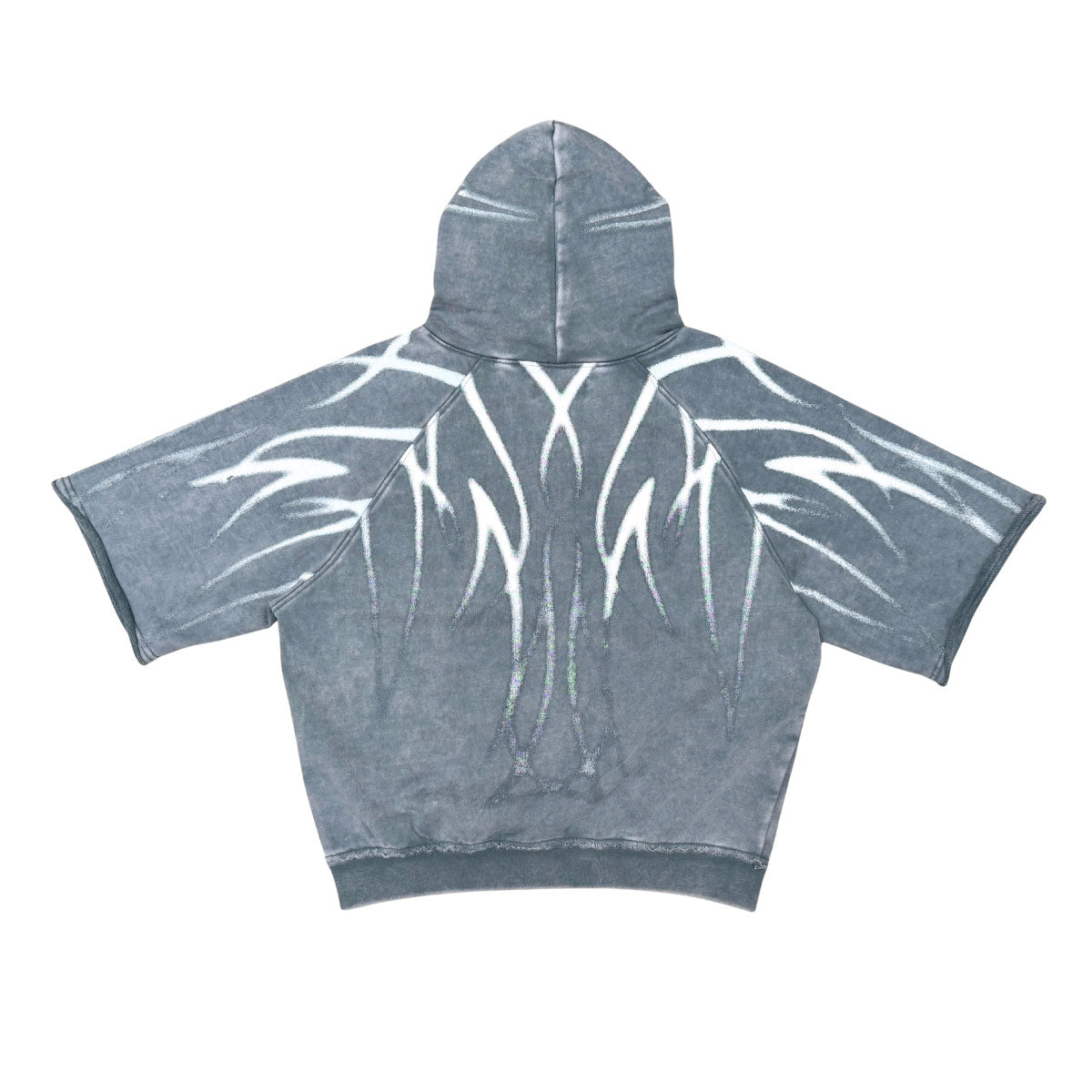 Short sleeve printed hoodie by Unknown - 10 | Vie+Riche