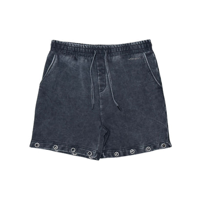 Drawstring printed washed shorts by Unknown - 8 | Vie+Riche