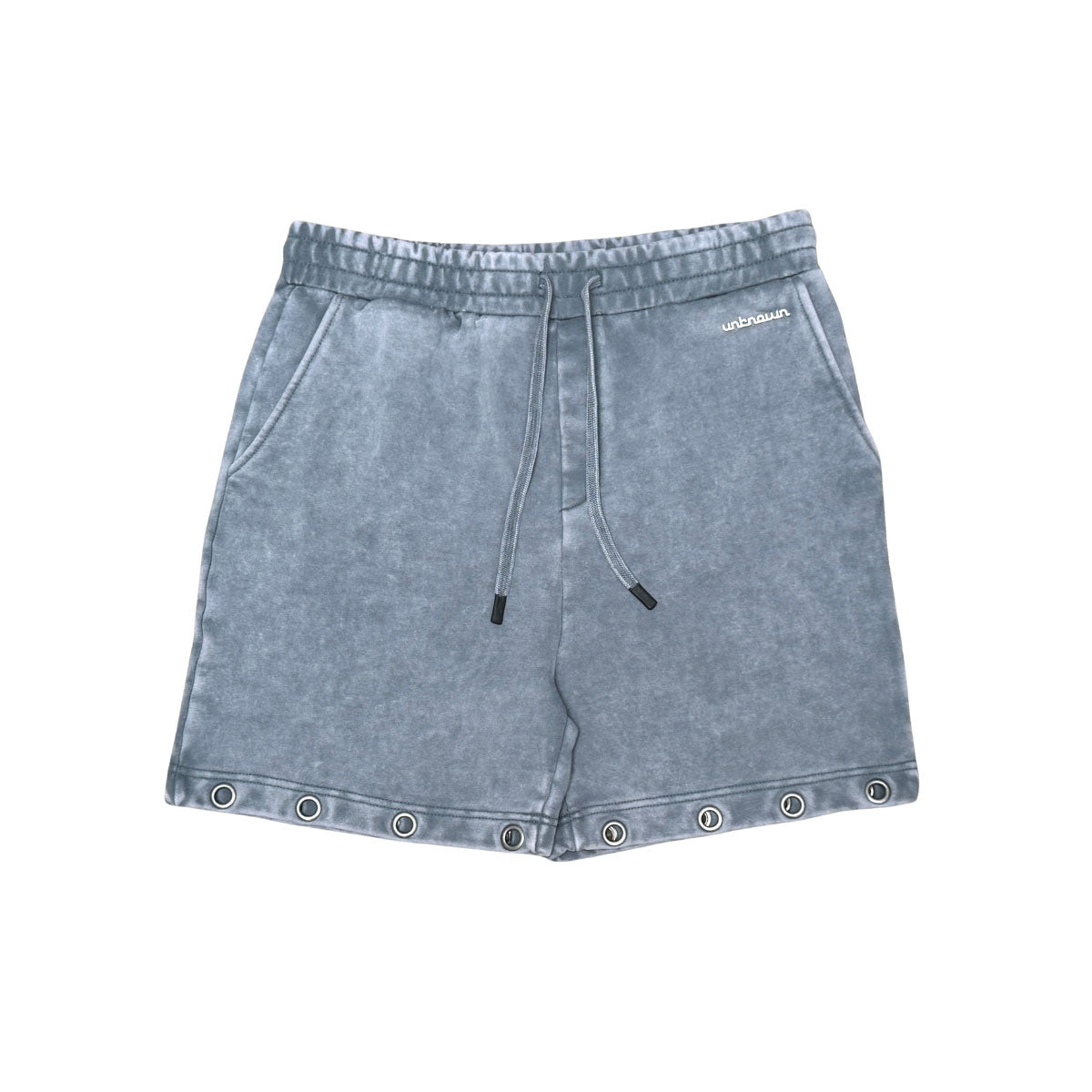 Drawstring printed washed shorts by Unknown - 3 | Vie+Riche