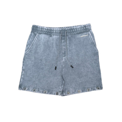 Drawstring printed washed shorts by Unknown - 3 | Vie+Riche