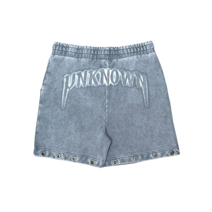 Drawstring printed washed shorts by Unknown - 4 | Vie+Riche