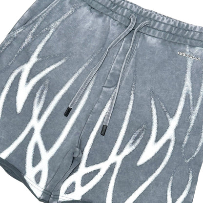 Faded flames washed shorts by Unknown - 6 | Vie+Riche