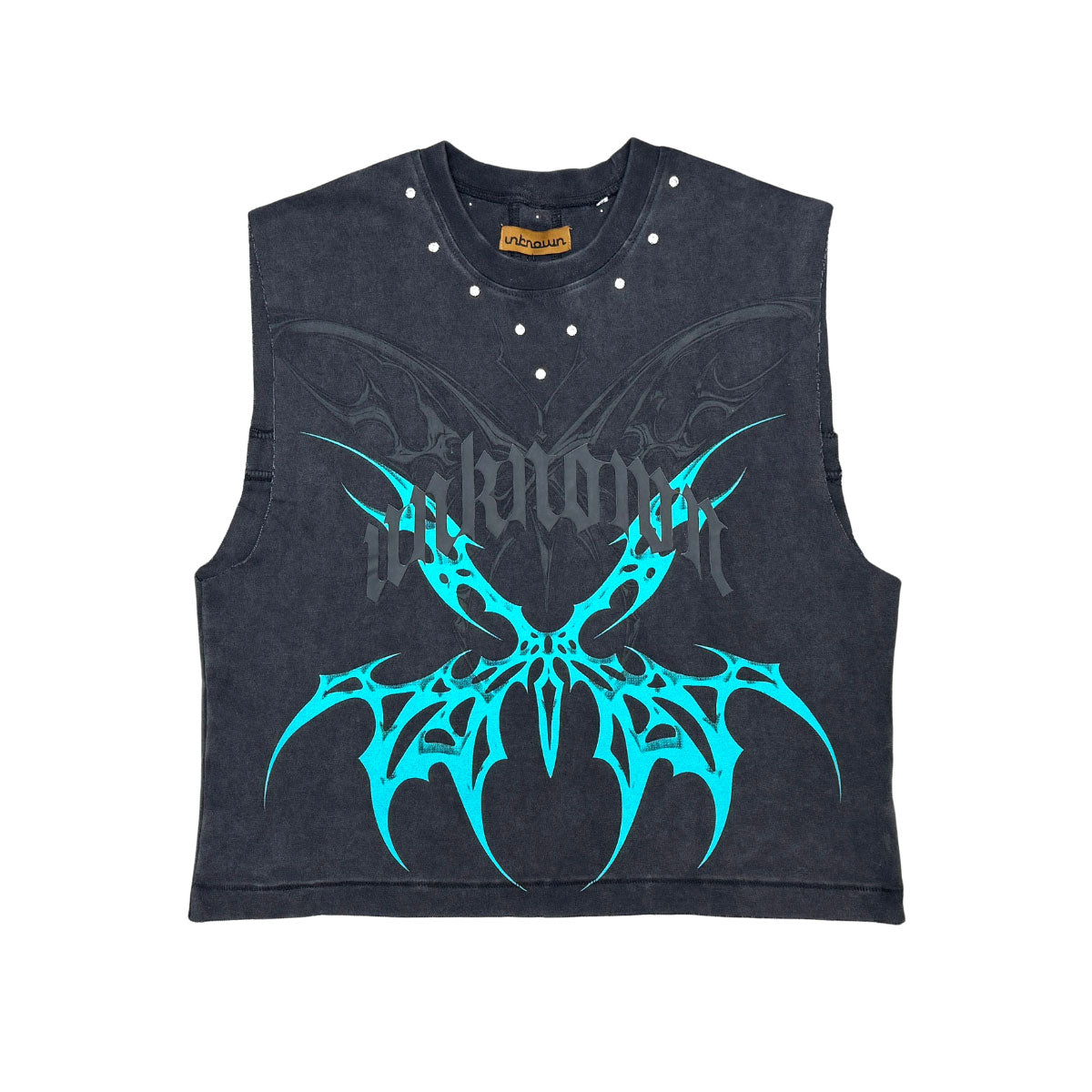 Printed wings sleeveless tee by Unknown - 3 | Vie+Riche
