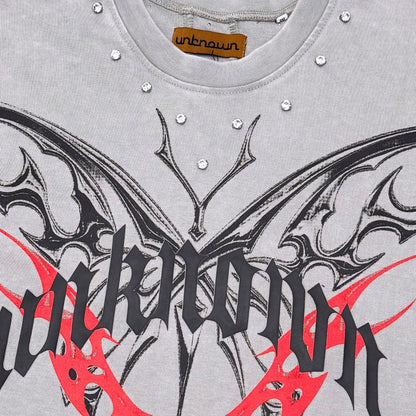 Printed wings sleeveless tee by Unknown - 10 | Vie+Riche