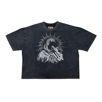 Figure washed tee by Unknown - 3 | Vie+Riche
