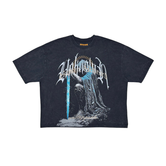 Knight and Sword Tee Black by Unknown - 1