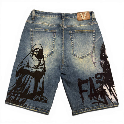 Savior Faith Shorts Antique Blue by Vicious - 2
