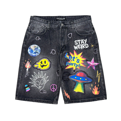 Cosmic Misfit Shorts Vintage Black by Vicious - 1