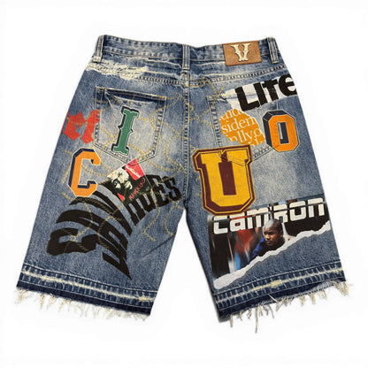 Voices of Change Collage Shorts Md Blue by Vicious - 3