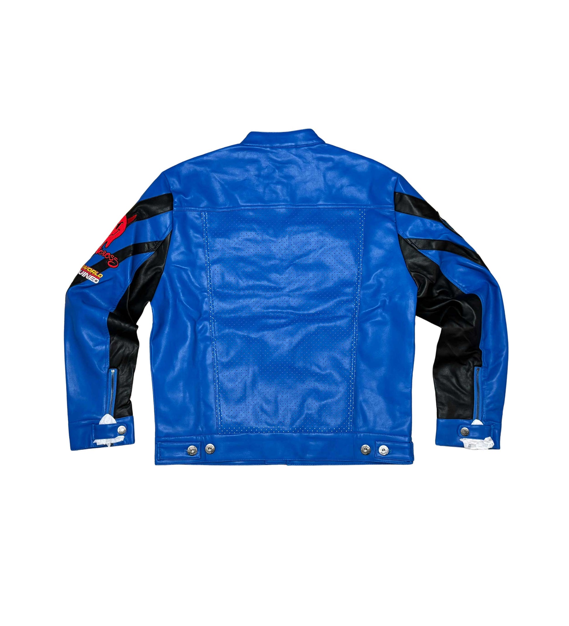Racer Vegan Leather Jacket Blue by Vicious - 2