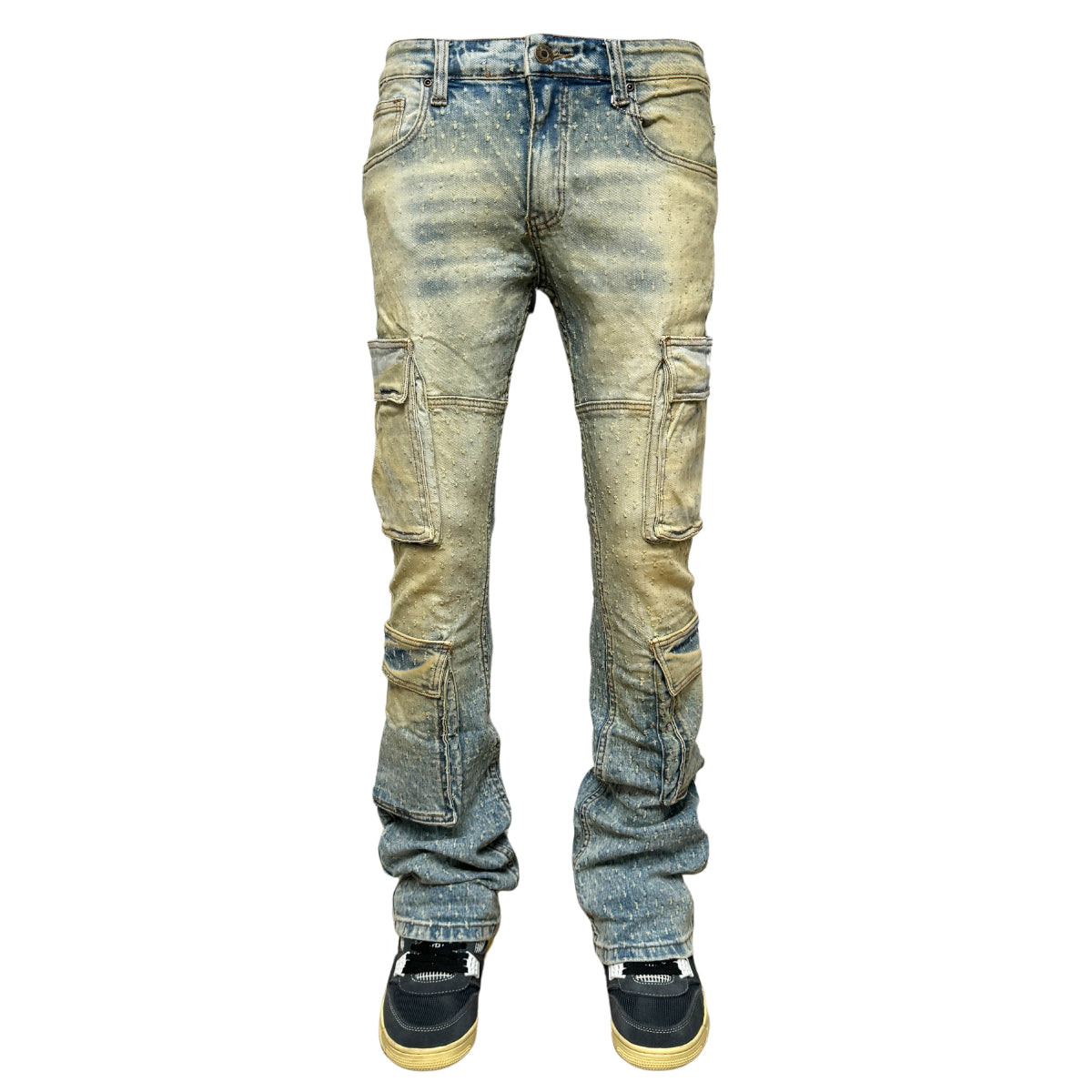 Dual  Cargo Flared Pants Light Vintage by Vicious - 1