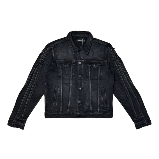 Denim jacket / multi zippers