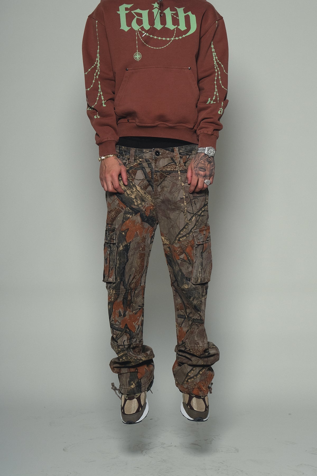 Brush Camo Baggy Fit Denim Brown by Vicious - 2