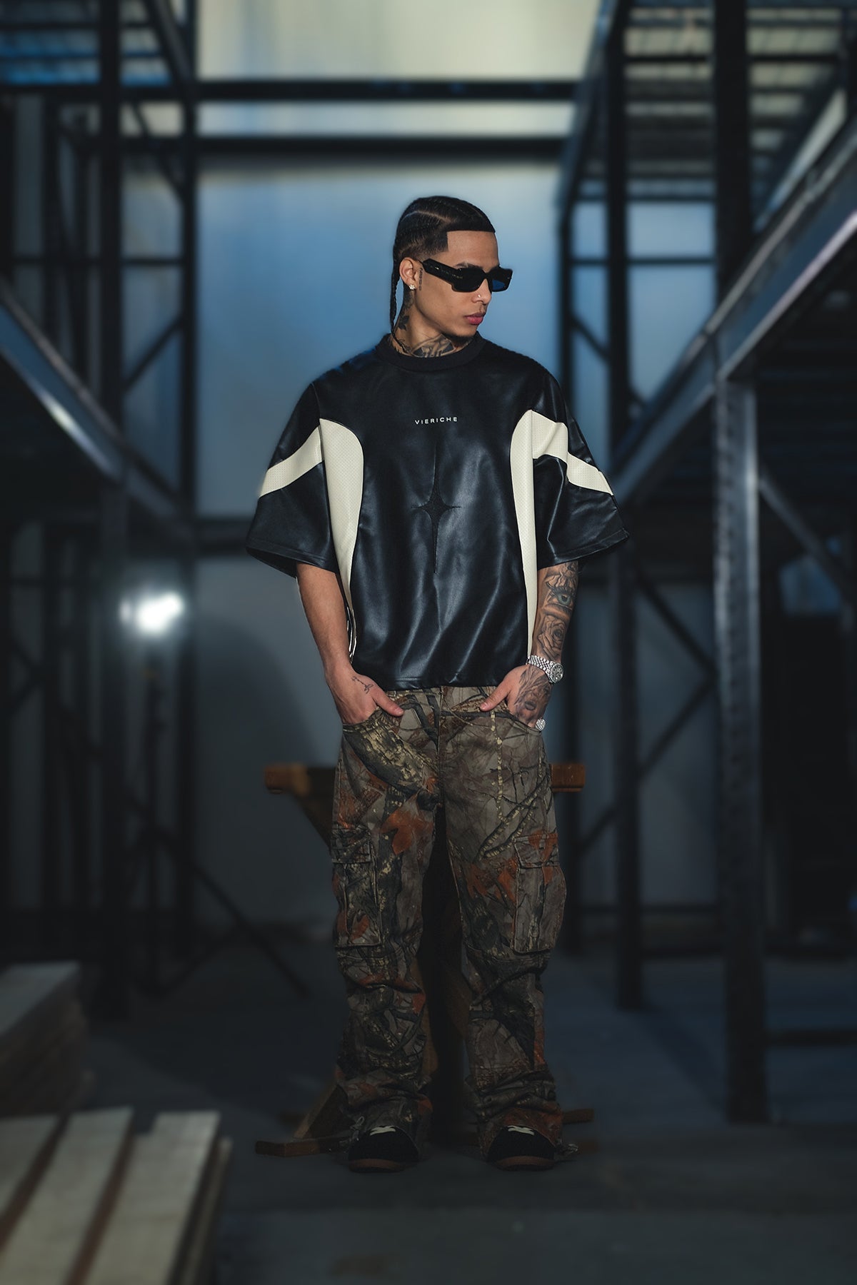 Brush Camo Baggy Fit Denim Brown by Vicious - 5