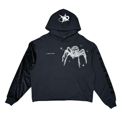 Venom biker cropped hoodie