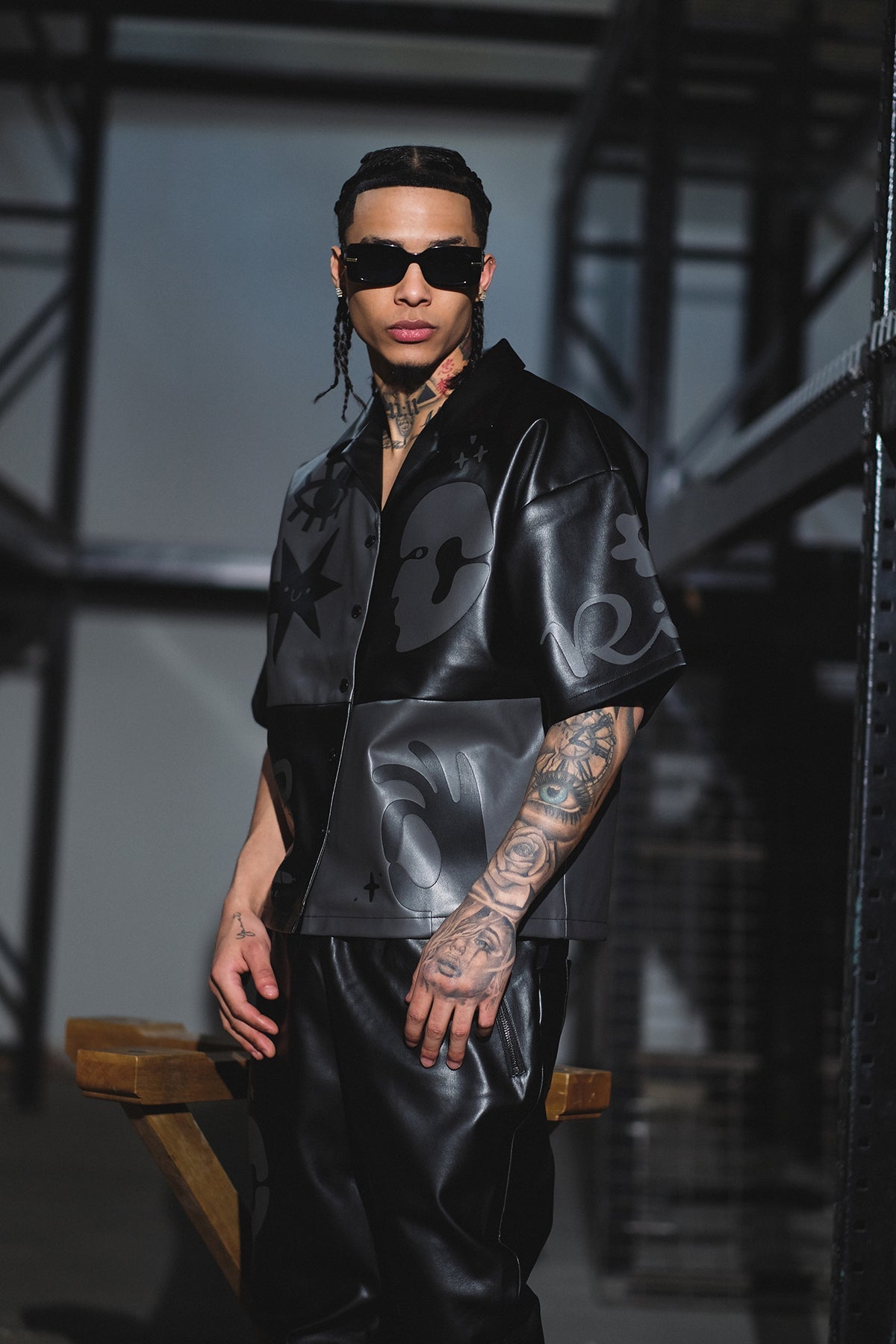 Tribal colorblock button up set Black / Offwhite by Vie+Riche
 - 3